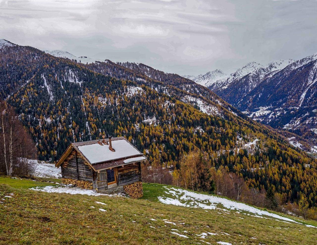Alm Mayen im Wallis in Nendaz, Walliser Alpen