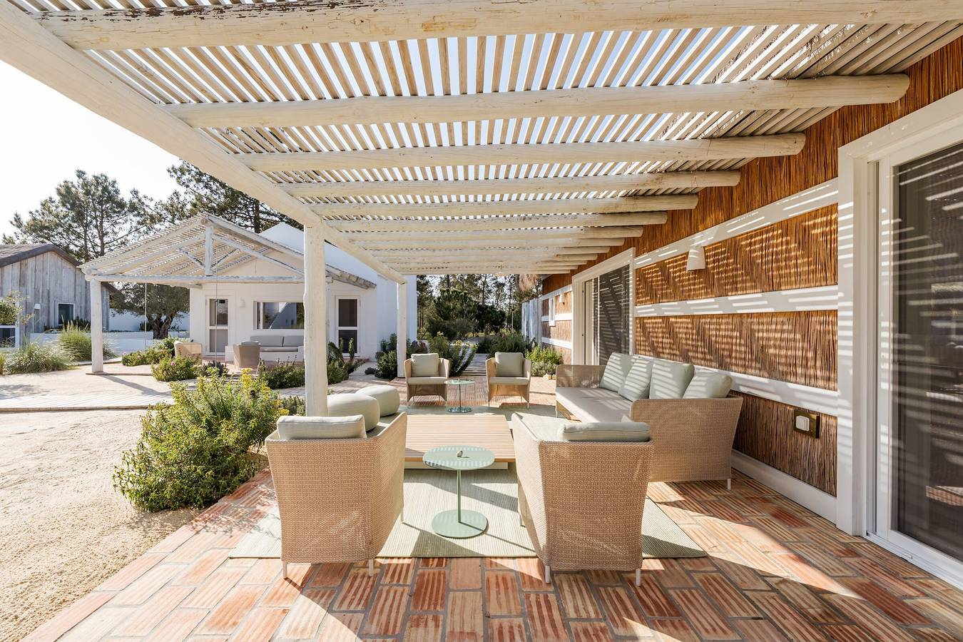 Maison de vacances avec plusieurs cabanes séparées 'Comporta Bliss' et piscine d'eau salée de 20 m in Comporta, Costa Alentejana