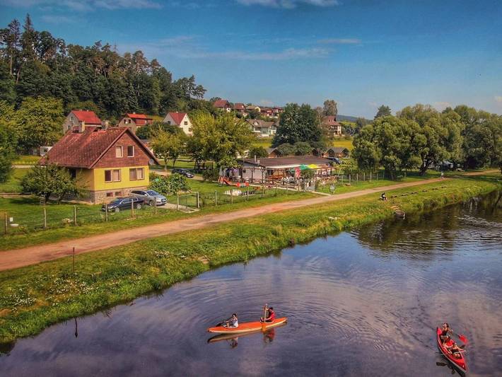Lužnice in Týn nad Vltavou, Région de Budweis