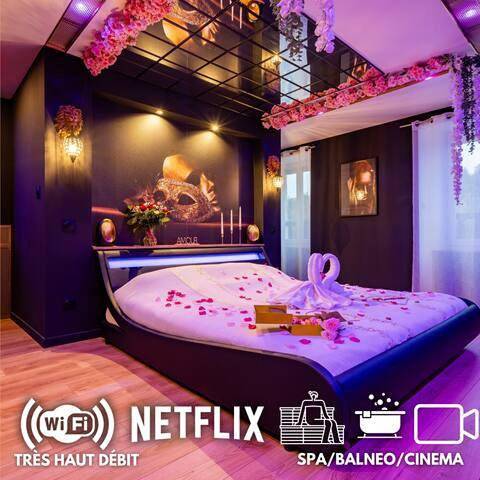 Location de vacances pour 2 personnes, avec sauna ainsi que jacuzzi et balcon à Roannes-Saint-Mary