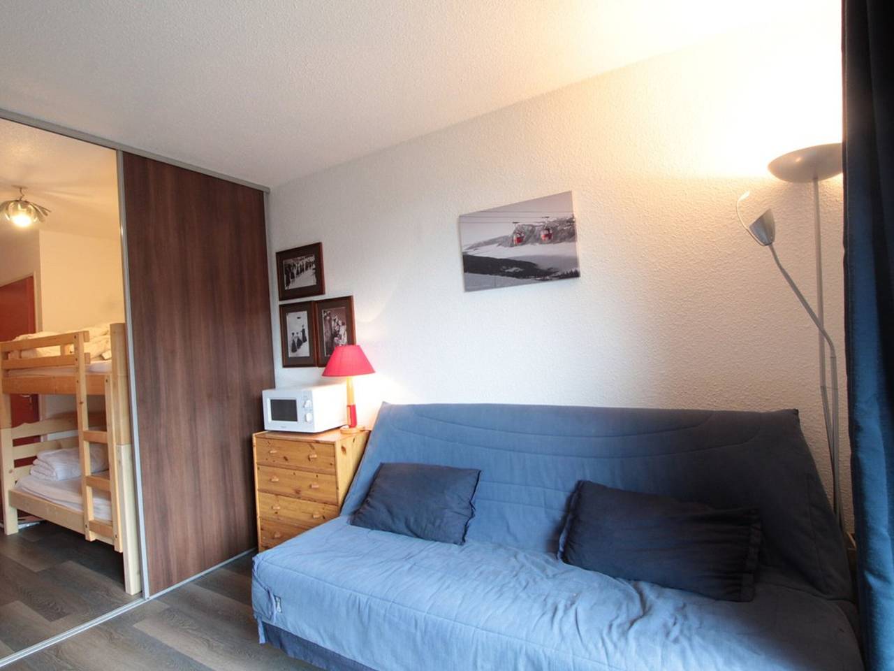 Studio entier, Studio lumineux avec balcon et vue sur pistes, animaux admis in Flaine, Arâches-la-Frasse