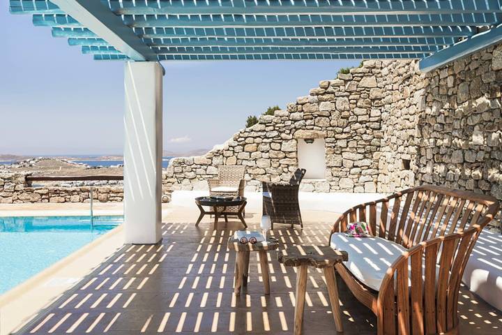 Villa mit pool für 6 Personen, mit Terrasse und Garten auf Mykonos - 4