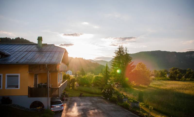 Ferienwohnung für 5 Personen, mit Garten und Ausblick, kinderfreundlich