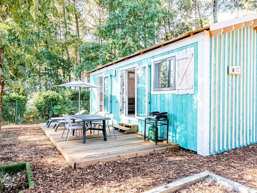 Camping Domaine Les Oréades - Mobilhome 4 personnes - Cabane de pêcheur 3 Pièces 4 Personnes Climatisé + Tv in Sanguinet, Côte d’Argent