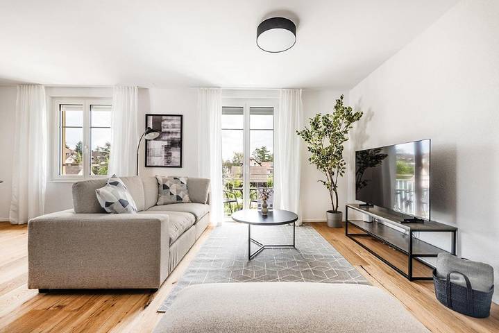 Gîte pour 4 personnes, avec Balcon ainsi que Terrasse et Jardin à Arbon