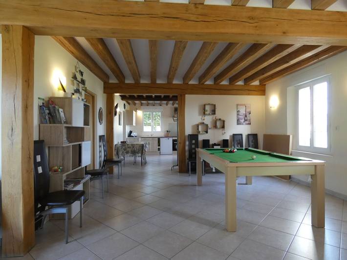 Casa rural familiar para 5 personas con billar y zona de juegos in Happonvilliers, Región de Nogent-le-Rotrou