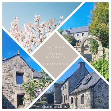 Location de vacances pour 9 personnes, avec jardin et terrasse à Lanmeur