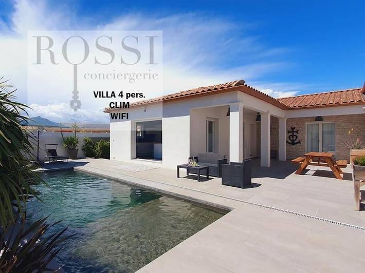 Cottage pour 4 personnes, avec piscine ainsi que jardin et vue à Saint-Nazaire-de-Pézan