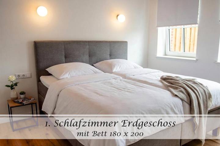 Ferienwohnung für 6 Personen, mit Terrasse und Garten sowie Sauna und Ausblick in Pewsum