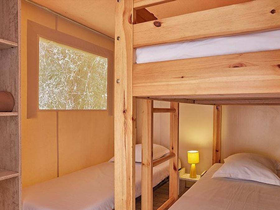 Camping de Schatberg - Safarizelt 5 personen - Eco Lodge Zelt | 2 Schlafz. | 4/5 Pers. | Ohne Bad in Limburg (Niederlande)