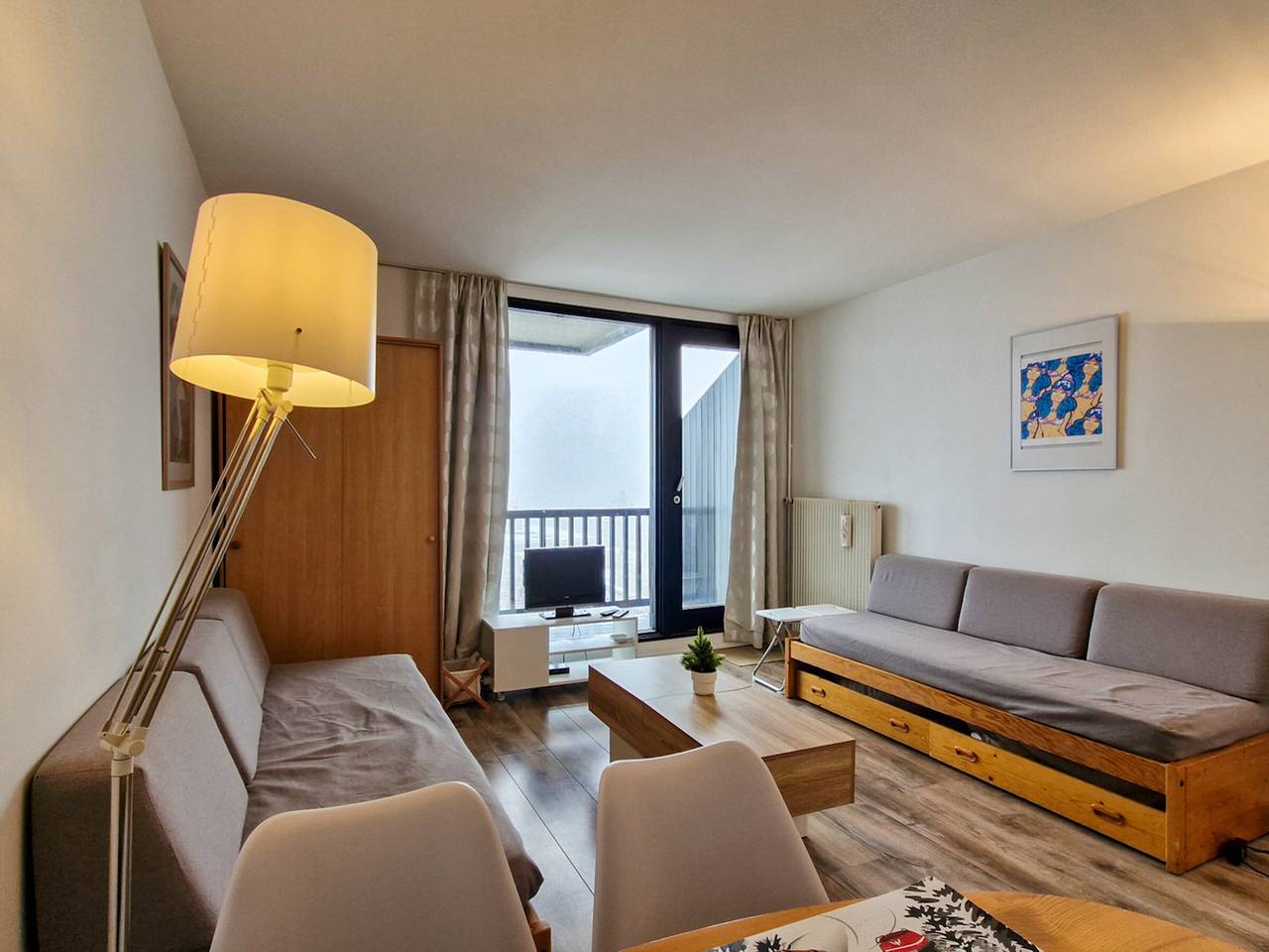 Studio entier, Studio lumineux proche des pistes avec balcon in Flaine, Arâches-la-Frasse