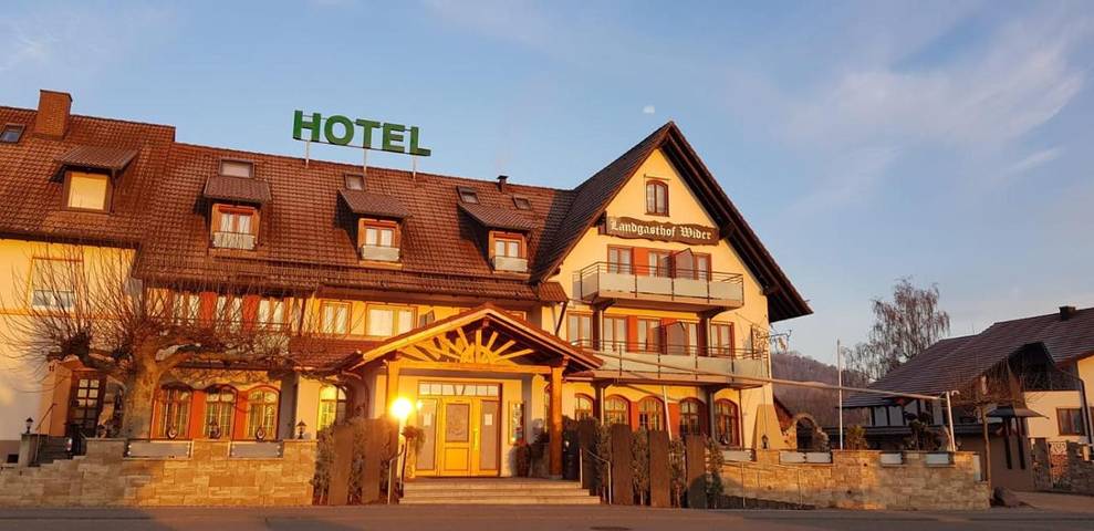 Hotel, mit Terrasse und Pool sowie Ausblick in Gottmadingen - 3