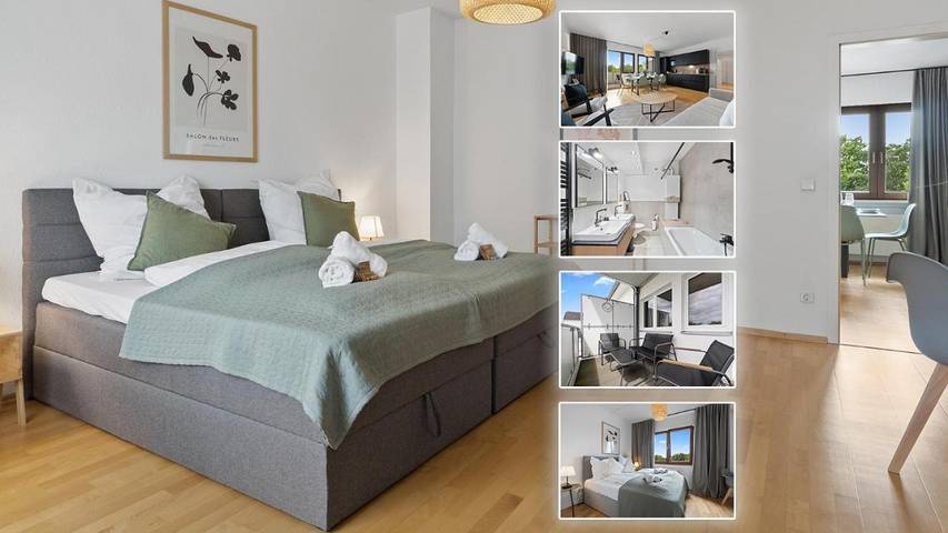 Ferienwohnung für 8 Personen, mit Balkon und Terrasse sowie Ausblick in Bensberg