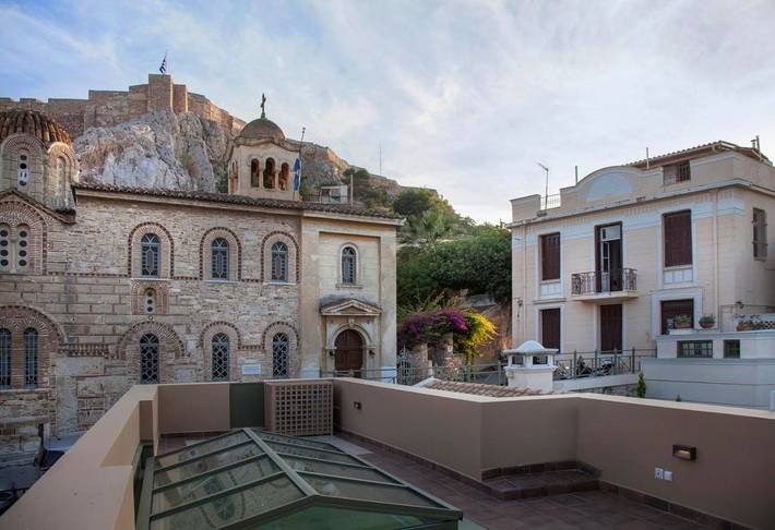 Villa für 6 Personen, mit Terrasse und Ausblick in Plaka