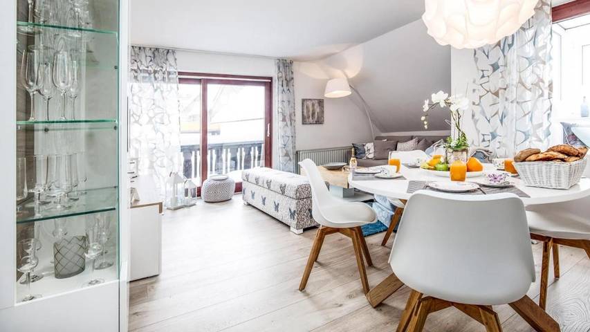 Ferienwohnung für 3 Personen, mit Balkon und Sauna sowie Ausblick