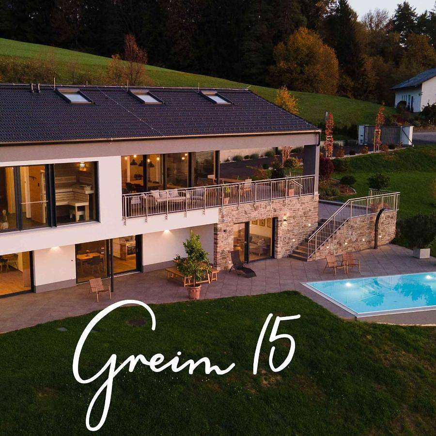 Greim15 --- ganzes Ferienhaus mit Fernsicht, Pool, Wellness in Deutschlandsberg, Steirerland