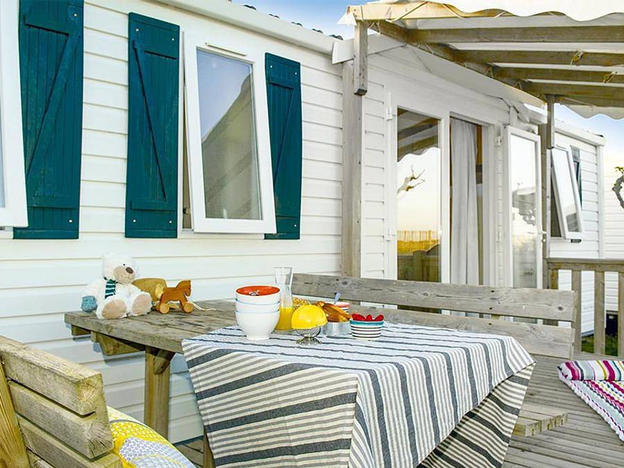 Camping Les Fontaines - Mobilheim 4 personen - Mobilheim | Classic | 2 Zi. | 4 Pers. | Einfache Terrasse | Klim. in Canet-en-Roussillon, Côte d'Améthyste