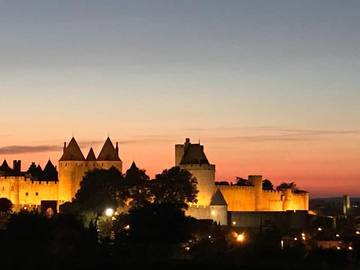 Chambre d’hôte pour 2 personnes, avec terrasse et vue, animaux acceptés à Carcassonne