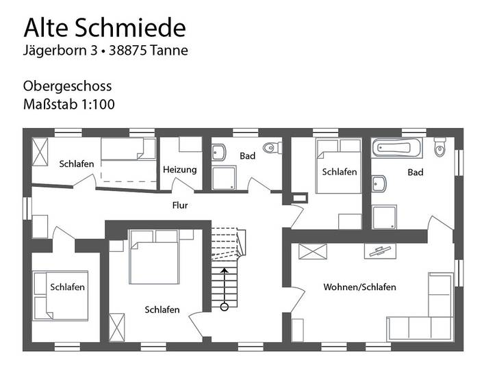 Ferienhaus für 14 Personen, mit Garten und Terrasse, mit Haustier in Tanne - 4