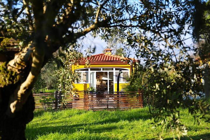 Lodge para 2 pessoas, com vista e piscina e ainda piscina infantil and jardim em Montemor-o-Velho