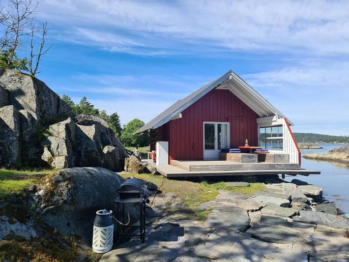 Ferienpark für 2 Personen, mit Balkon und Terrasse sowie Garten und Ausblick in Norwegen