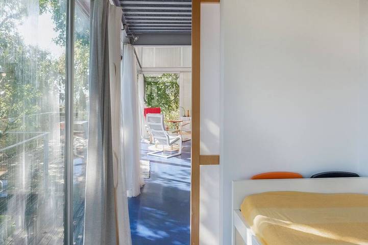 Baumhaus in Galicien am Strand Silgar in Sanxenxo, Rías Baixas