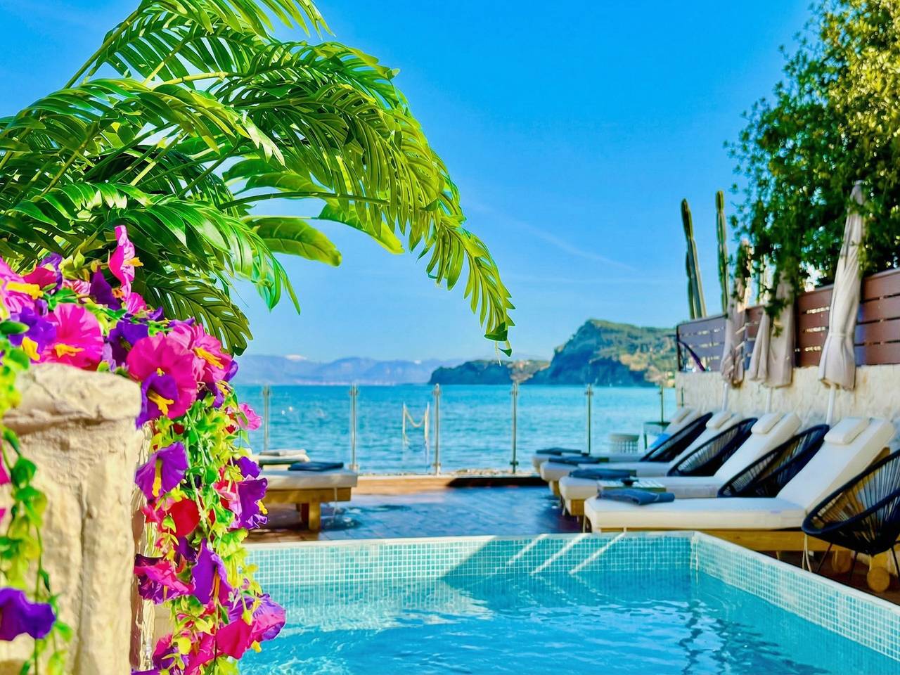 Beachfront Villa Anatoli with private heated pool in Sidari, Corfu