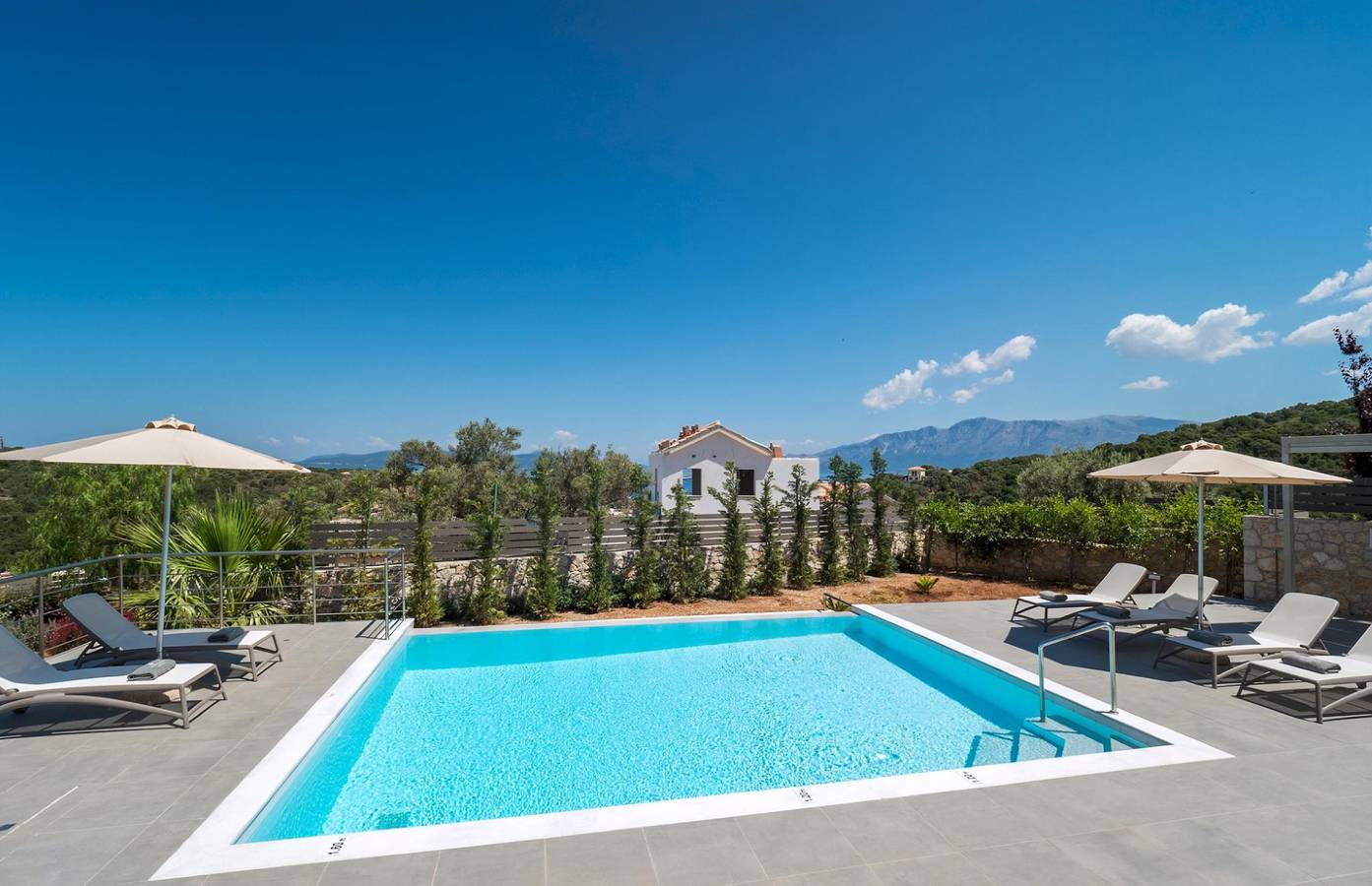 Stylish Contemporary Villa with Spacious Terrace near Vathy Tavernas in Katomeri, Meganisi
