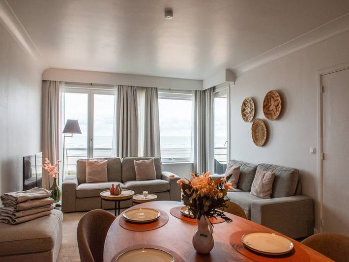 Location de vacances pour 6 personnes, avec terrasse, animaux acceptés en Mer du Nord (Belgique)