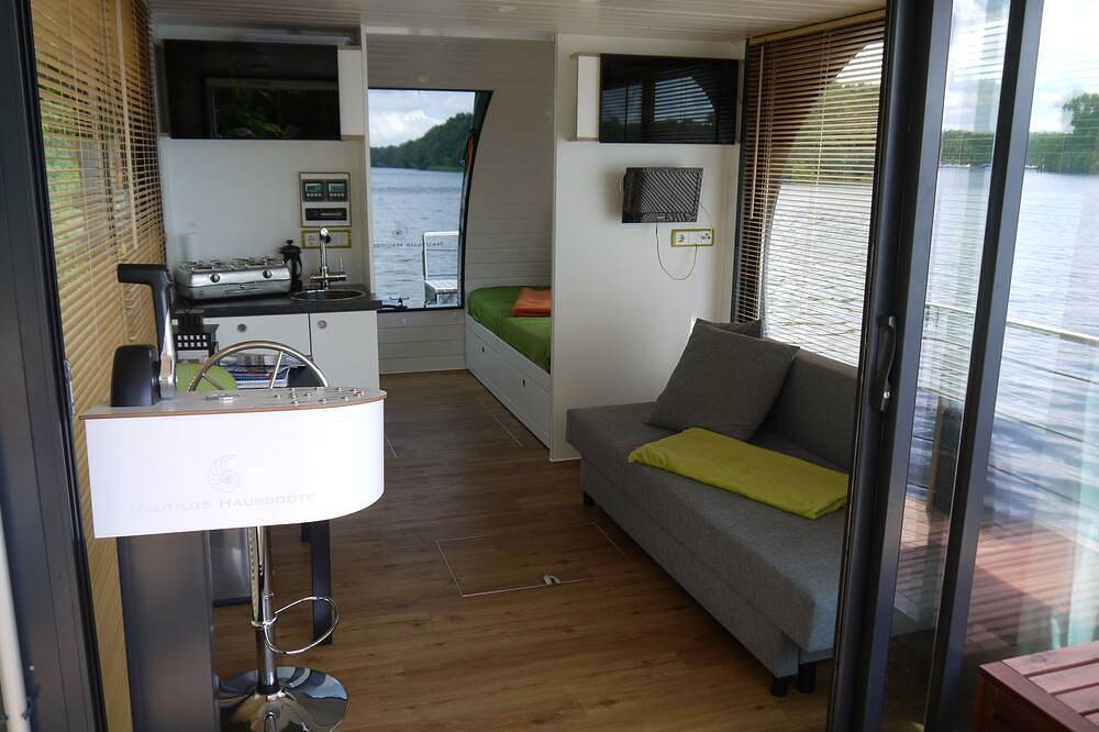 Design-Hausboot -on tour- in Berlin und Brandenburg, kein Führerschein notwendig in Treptow - Köpenick, Berlin