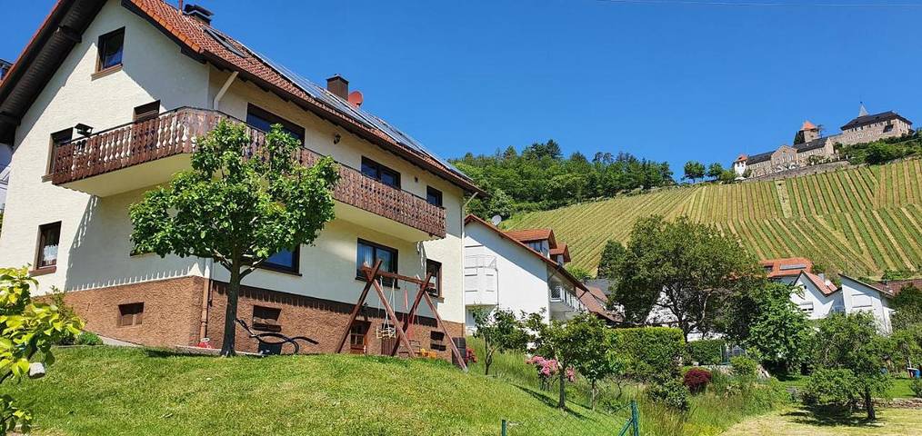 Ferienwohnung für 5 Personen, mit Garten und Ausblick
