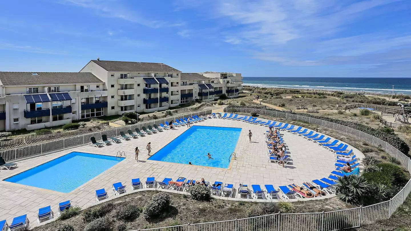 Ganze Wohnung, Ferienwohnung 4 pers, in Residence mit Schwimmbad - direkt am Meer in Lacanau Ocean in Lacanau Ocean, Lacanau