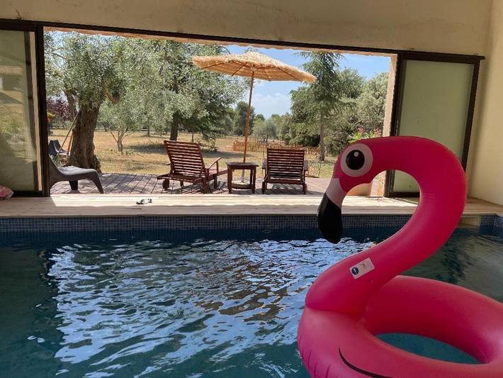 Location de vacances pour 2 personnes, avec piscine ainsi que jardin et vue à Beaumont-de-Pertuis