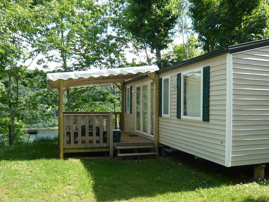 Camping Sunêlia La Source - Mobilheim 6 personen - Prestige 3Sch 6Pers - 31m2 in Thérondels, Aubrac