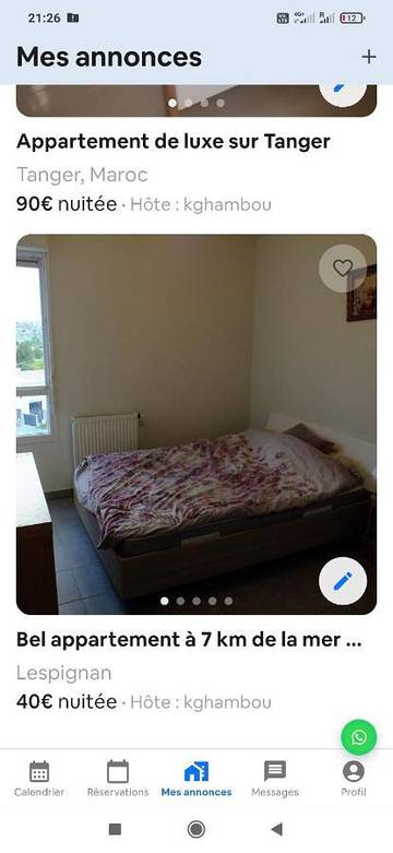 Gîte pour 4 personnes, avec balcon et vue à Lespignan