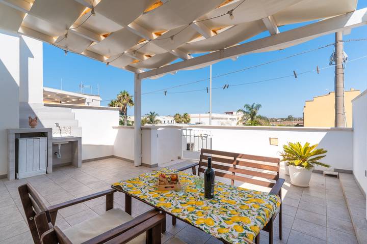 Maison de vacances pour 3 personnes, avec Balcon à Torre San Giovanni