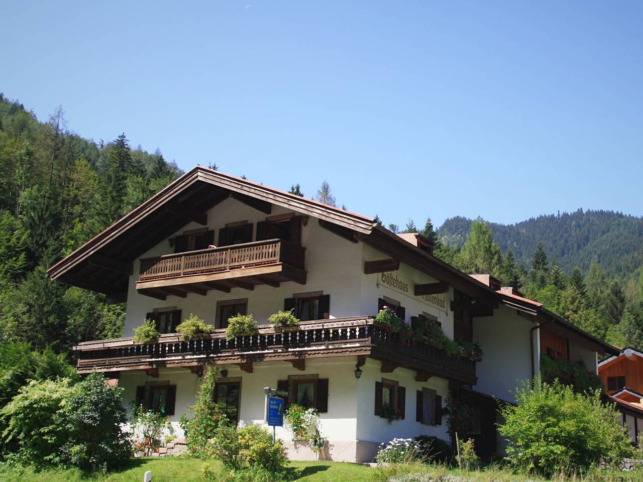 Familienblockhaus in den Alpen in Ruhpolding, Bayerische Alpen