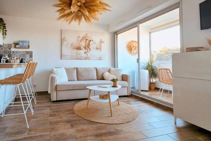 Gîte pour 4 personnes, avec vue et terrasse dans Office de Tourisme de Mauguio Carnon