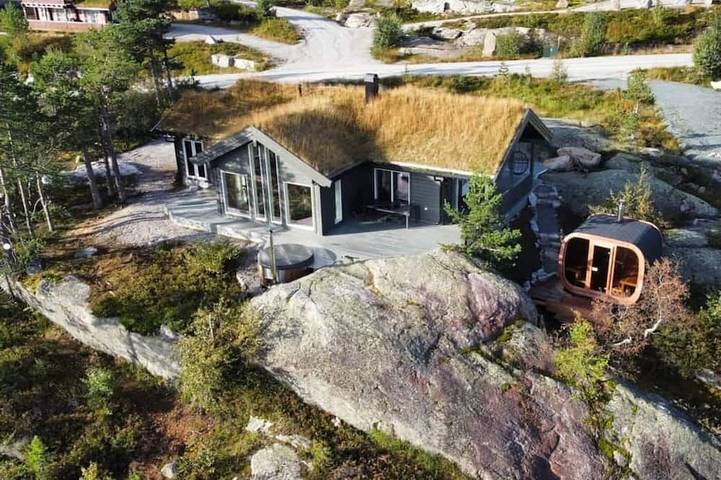 Blockhütte für 6 Personen, mit Terrasse und Whirlpool sowie Sauna, mit Haustier - 1