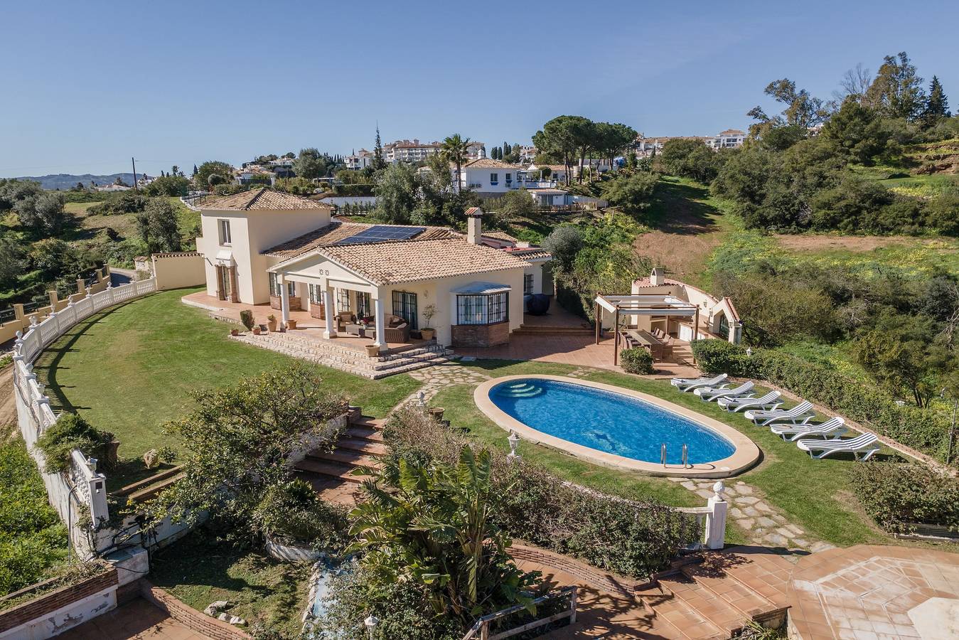 Villa 'Villa in Mijas Golf' mit Meerblick, Wi-Fi und Klimaanlage in Mijas Golf, Mijas