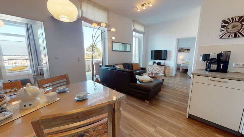 Ferienwohnung für 4 Personen, mit Balkon und Sauna auf Borkum