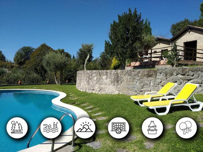 Casa rural para 5 personas, con Balcón y Terraza además de Jacuzzi y Jardín en Póvoa de Lanhoso