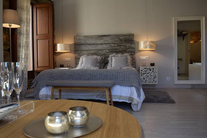 Cabaña para 2 personas, con jacuzzi y jardín en 