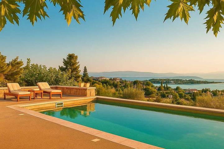 Ferienhaus für 5 Personen, mit Pool und Balkon sowie Garten - 1