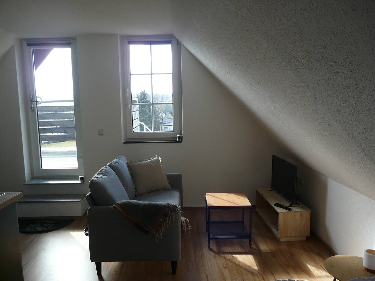 Ganze Wohnung, Ferienwohnung 'Bärenstein Pano-Blick 2' mit Bergblick in Bärenstein, Erzgebirge