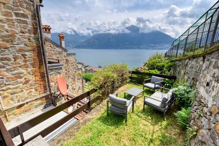 Ferienwohnung für 4 Personen, mit Balkon und Seeblick sowie Garten in Comune di San Siro - 3