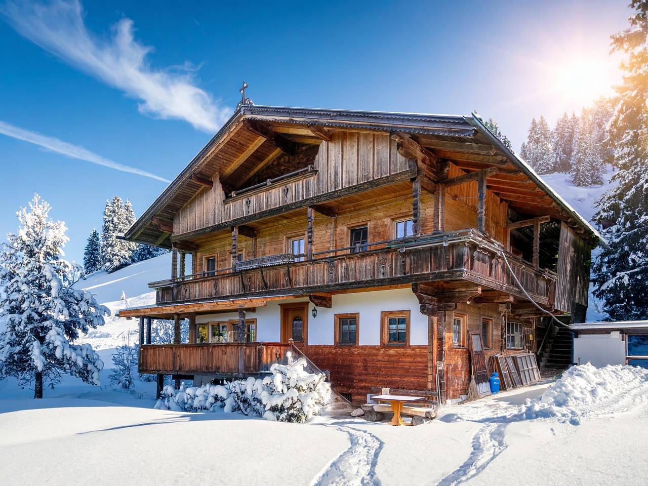 Geheel appartement, Knus appartement met tuin en bergzicht in Hopfgarten im Brixental, Kitzbüheler Alpen