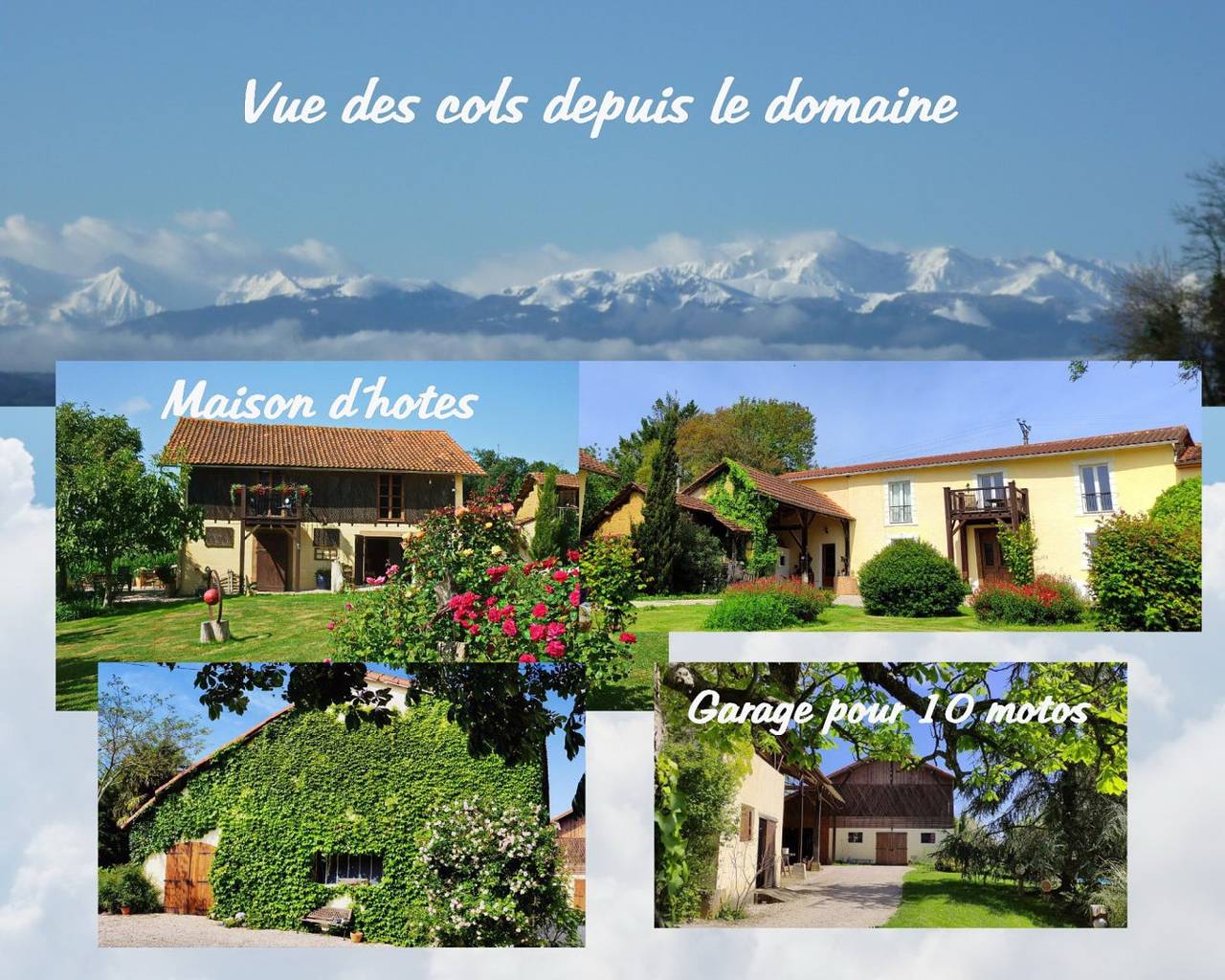 Maison Vue Pyrénées, maison d'hôtes moto ! in Sarraguzan, Gers
