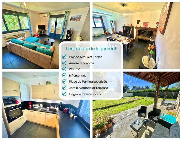 Location de vacances pour 8 personnes, avec jardin à Cugnaux - 2