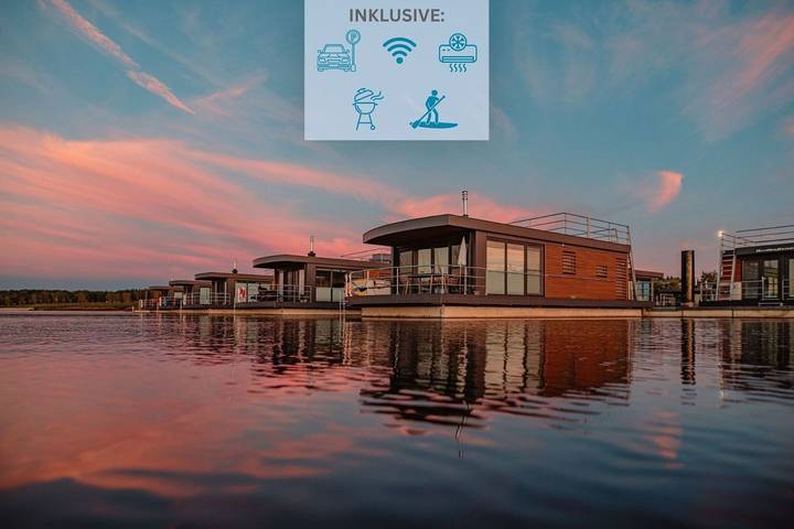 Ferienhaus für 5 Personen, mit Seeblick und Terrasse sowie Ausblick in der Lausitz